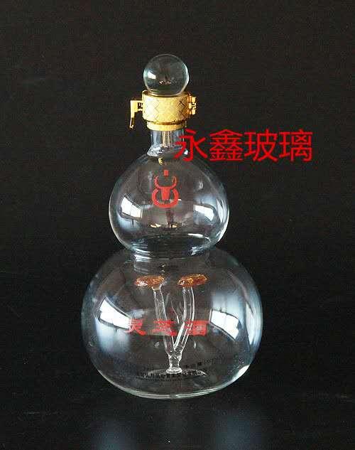 高硼硅玻璃工艺酒瓶葫芦形透明酒瓶