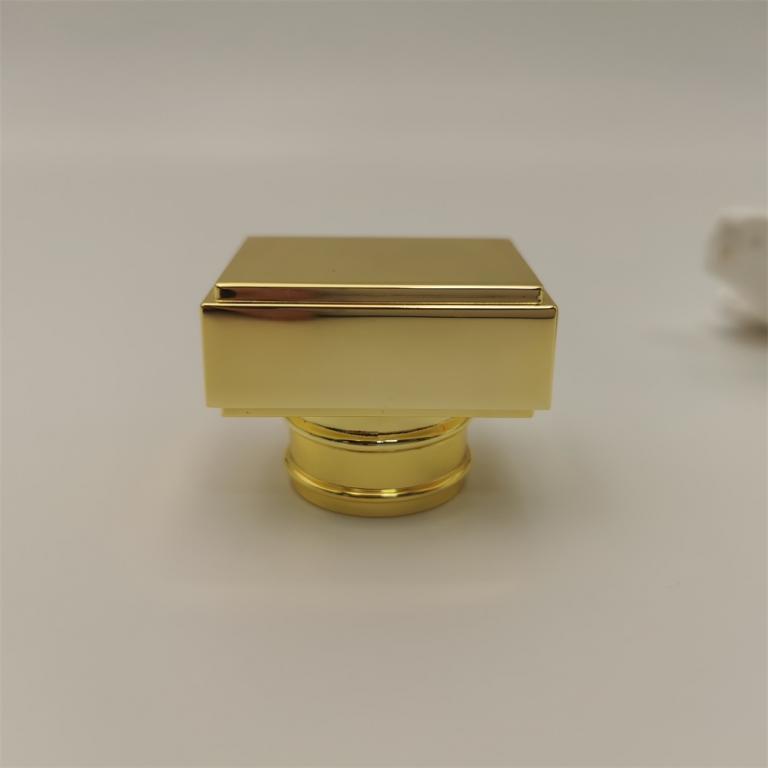 定制锌合金香水盖电镀香水盖方形香水盖金色香水盖