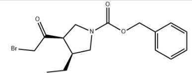 (3R,4S)-3-(2-Bromoacetyl)-4-ethyl-1-pyrrolidinecarboxylic acid phenylmethyl ester