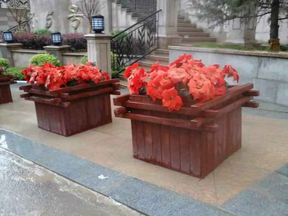 户外种植木花箱-景观木花坛