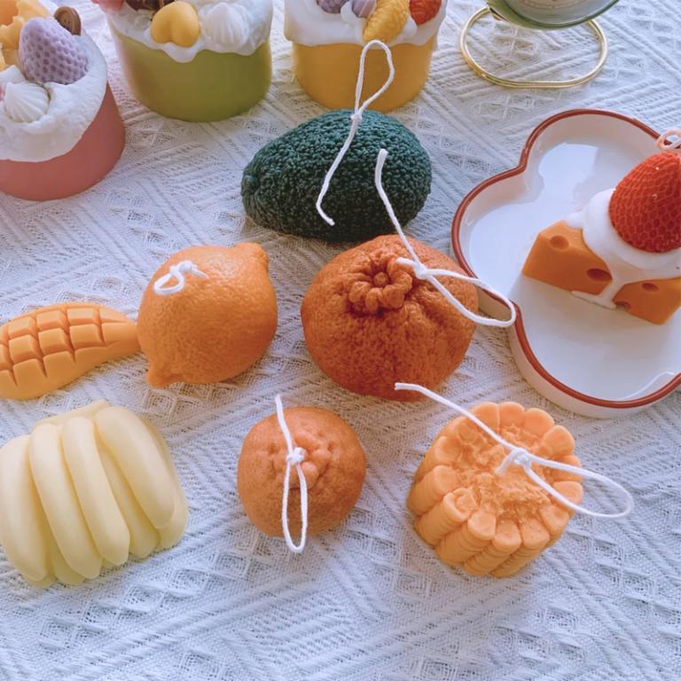 创意仿真水果系列丑橘香香薰蜡烛硅胶模具
