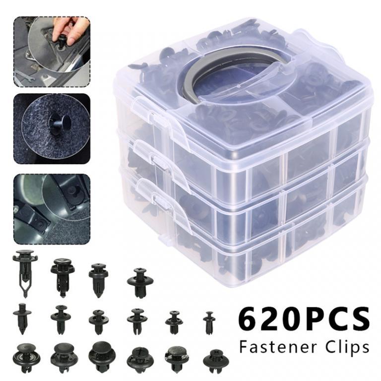 620pcs 415pcs 150pcs汽车盒装卡扣塑料尼龙卡子适用本田丰田套装
