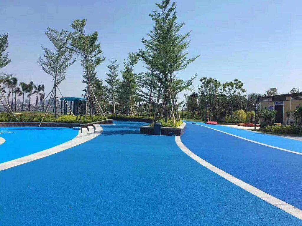 透水地坪 彩色透水混凝土材料