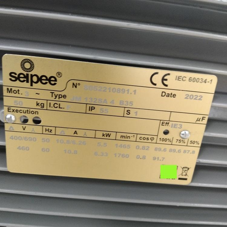 SEIPEE，SEIPEE電機IE3 3ph 4 Poli JM 132Sa