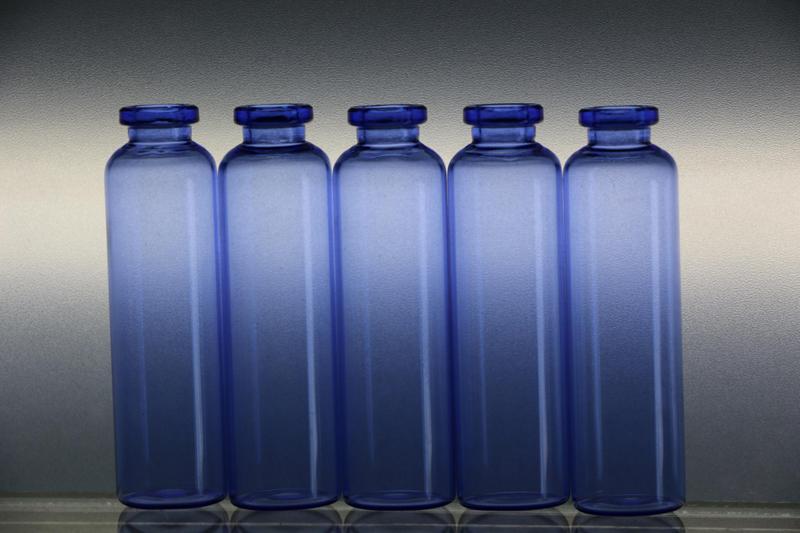 钠钙玻璃管制口服液体瓶（蓝色）