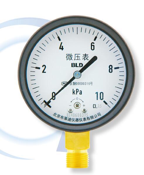 普通铁壳膜盒压力表 YE-100.AO.204.K120.M20