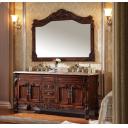 China Hand Craved Design Double Antique Bathroom Vanity With Marble Counter-top No.812 - China Supplier