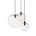 China Fashion circle glass white/black restaurant modern pendant lamps - China Supplier