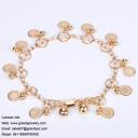 China Opening women jewelry gift latest design brass 18K/24K charm bangles and bracelets with pendant - China Supplier