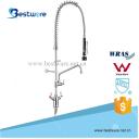 China Commercial Kitchen Robot Deck Mounted Stainless Steel Pull-out Pre-rinse Faucet - China Supplier