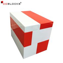 China artcraft hollow seat made of the abs giant plastic building blocks wholesale bricks - China Supplier