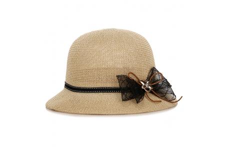 The factory wholesale retro style lady bowknot straw hat