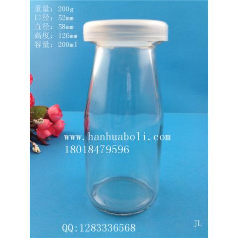 徐州生产200ml酸奶玻璃瓶,玻璃牛奶瓶生产商