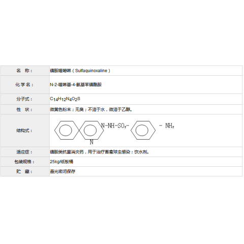 磺胺喹噁啉