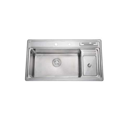 304不锈钢厨房家用水槽拉伸洗菜盆单盆
