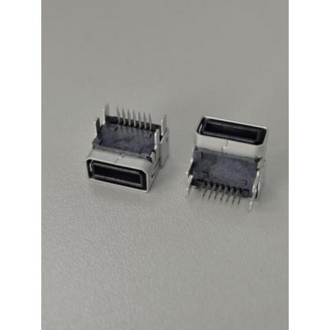 14P /90度  USB3.1 母座 双排针  四个固定脚