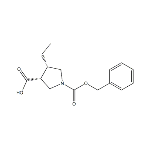 (3R,4S)-1-[(benzyloxy)carbonyl]-4-ethylpyrrolidine-3-carboxylic acid