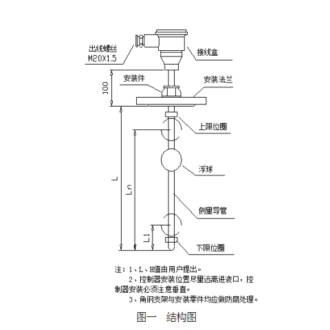 直杆式浮球液位计