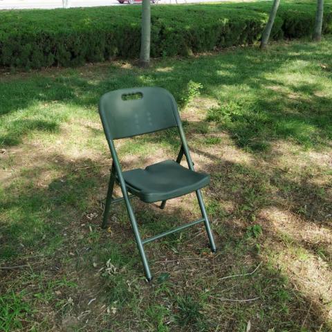便携吹塑作训椅户外折叠轻便野外椅工厂办公椅部队军绿学习椅