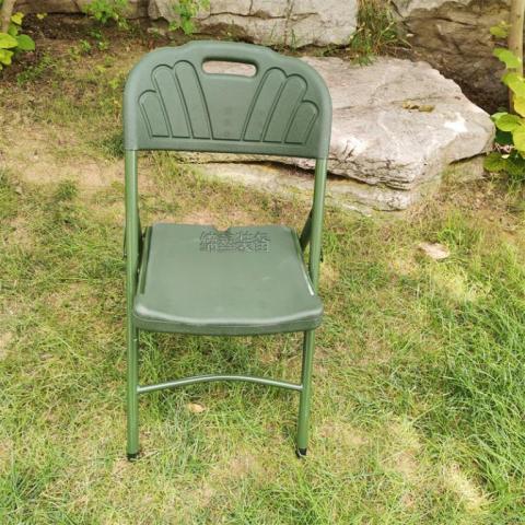 军绿吹塑椅 户外休闲折叠椅
