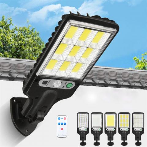 太阳能路灯户外防水运动传感器壁式 LED 灯，带 3 种照明模式用于花园露台的太阳能灯