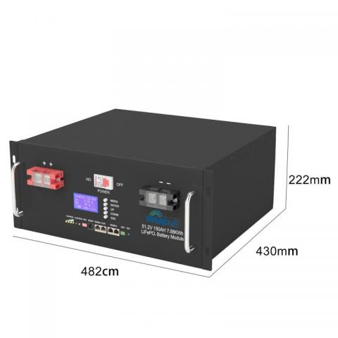 51.2V50AH锂电池机柜式家庭储能磷酸铁锂电池组