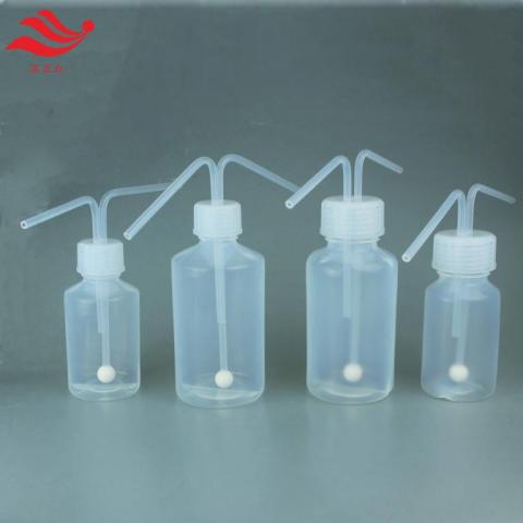 氟塑料PFA洗氣瓶長進短出PFA吸收瓶耐腐蝕可串聯反應瓶