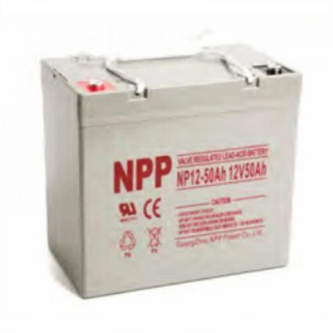 NPP耐普蓄电池NP12-50AH 12V50AH太阳能/风能/电信/通讯/照明系统
