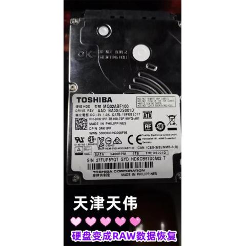 硬盤變成RAW數據恢復