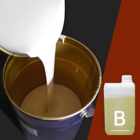 制作仿真玉用液体模具硅胶乳白色AB胶反复使用