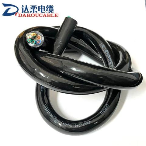 PUR聚氨酯電纜CAT5E+電源線組合電纜拖鏈電纜