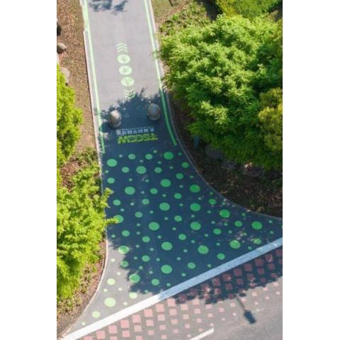 公交车专用道水性EAU彩色防滑路面