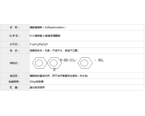 磺胺喹噁啉