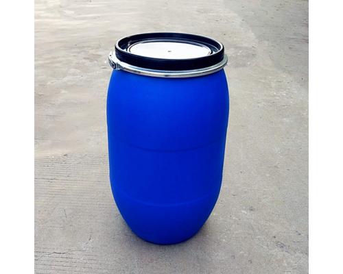 120公斤化工桶兰色大口120L塑料桶卡箍桶
