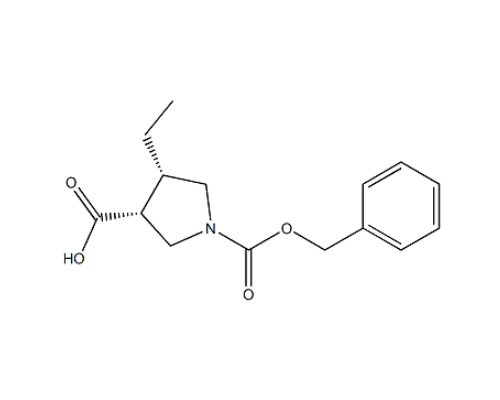 (3R,4S)-1-[(benzyloxy)carbonyl]-4-ethylpyrrolidine-3-carboxylic acid