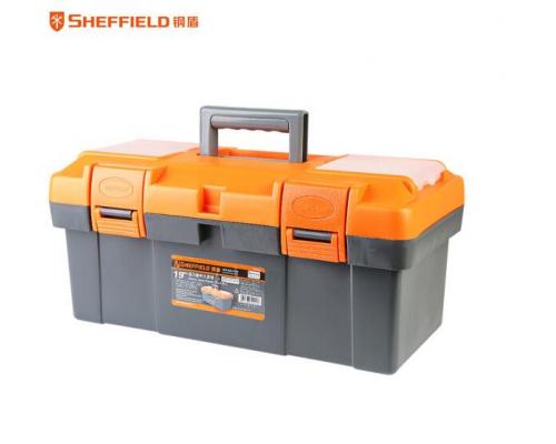 钢盾（SHEFFIELD）19英寸工具箱加强型工业级PP塑料多功能收纳箱维修工具盒坚固耐用S024006
