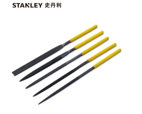 史丹利STANLEY 5件套什锦钢锉刀组套3x140mm 木工打磨工具金属三角半圆迷你整形锉木搓 22-421-23可定制