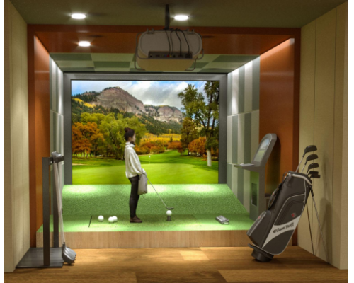 高尔夫模拟器喜糖游艺高尔夫球运动摩方室内高尔夫设备运动场馆