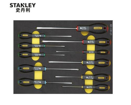 史丹利STANLEY 11件十字一字三色柄螺丝批工具托套装 螺丝批 起子 改锥 LT-011-23 可定制