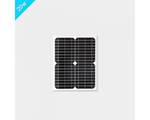 20W铝边框单晶硅玻璃太阳能家用电池板