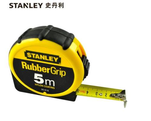 史丹利STANLEY 橡塑公制卷尺5m 钢卷尺测量尺子米尺耐磨木工卷尺 30-616-23企业专享