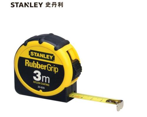 史丹利STANLEY 橡塑公制卷尺3m 钢卷尺测量尺子米尺耐磨木工卷尺 30-609-23企业专享