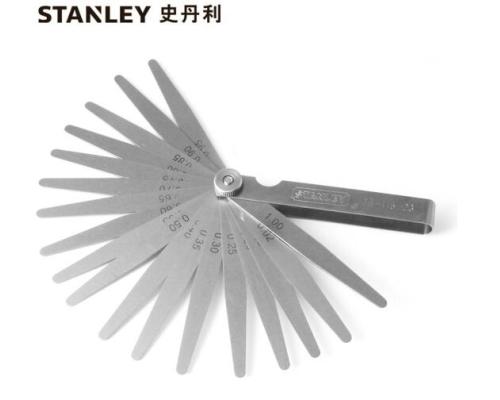 史丹利STANLEY 23件装公制塞尺0.02-1.00mm 塞规塞尺片调气门间隙尺厚薄规塞尺单片 36-115-23可定制