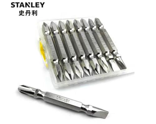 史丹利/STANLEY 10件6.3MM系列65mm长镀镍双头旋具头组套 可定制 63-421-23C
