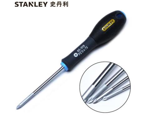 史丹利STANLEY 三色柄米字螺丝批PZ0x75mm 家用螺丝刀起子改锥多功能维修工具 65-319-14 可定制