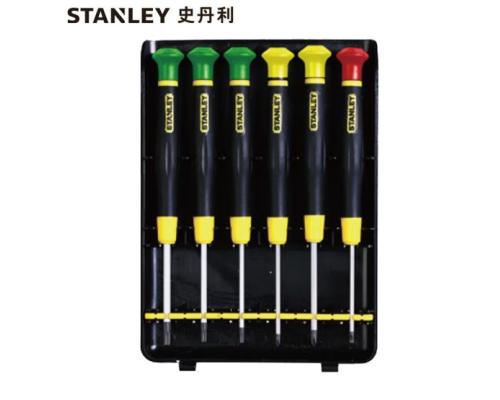 史丹利STANLEY 6件套一字、十字、花形微型螺丝批组套 手机维修钟表起子迷你螺丝刀改锥 66-391-23 可定制