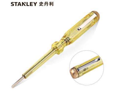 史丹利STANLEY 测电笔测电螺丝批100-500V/145mm 电子电工用试电笔多功能感应家用线路检测 66-119-23 可定制