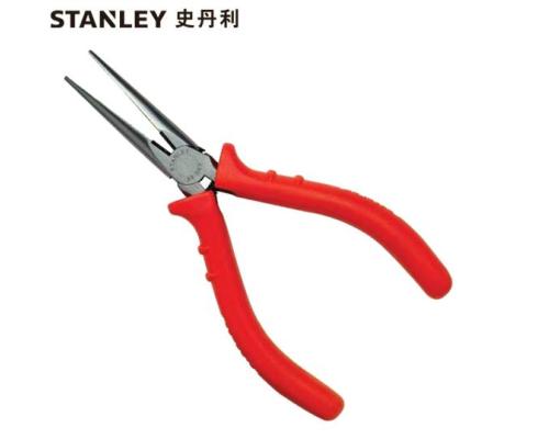 史丹利STANLEY 红柄精密尖嘴钳5英寸 多功能尖头钳子尖咀手工小尖咀 84-047-23 可定制