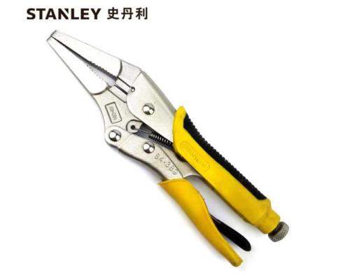 史丹利STANLEY 加硬尖嘴大力钳9英寸 工业级固定夹持钳工具大力钳子 84-389-23 企业定制