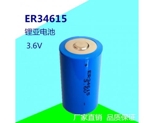 锂亚ER34615锂电池3.6V 智能水表设备仪器 PLC物联网流量计电池